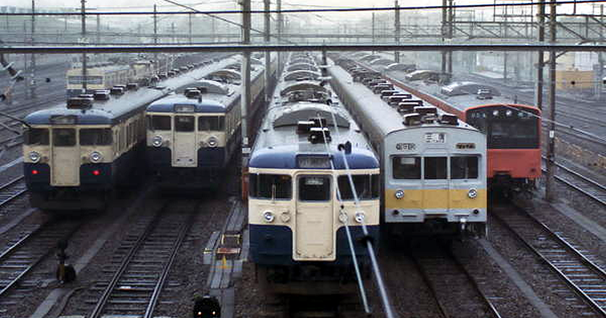 国鉄時代の三鷹電車区、1982年