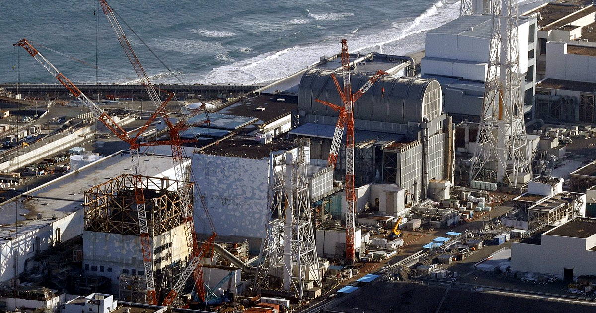 東京電力福島第1原発。左から1号機、2号機、3号機、4号機＝2023年1月19日