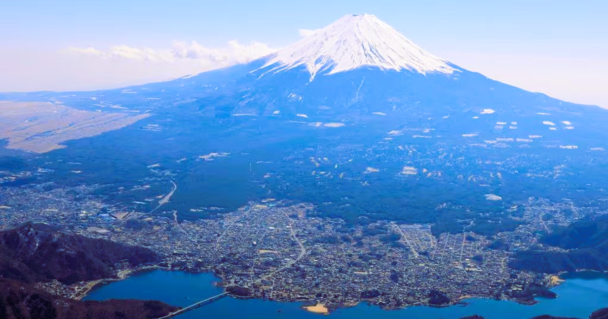 富士山と富士河口湖