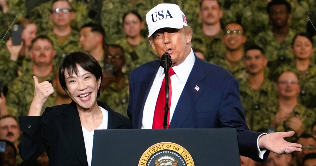 トランプ氏との日米首脳会談に臨んだ高市氏