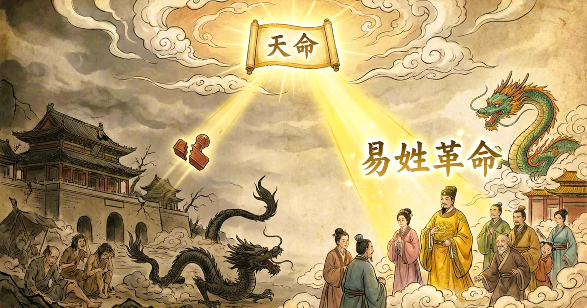 王朝の交代（断絶）を意味する易姓革命