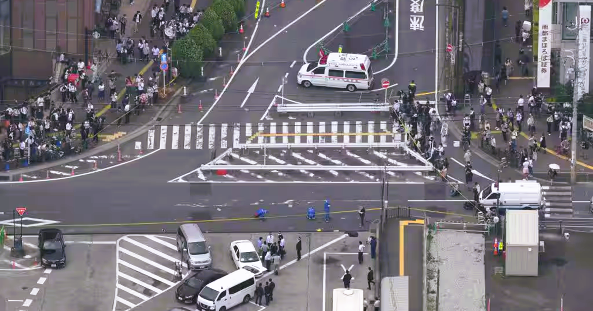 安倍晋三元首相が銃撃された現場＝令和4年７月８日、奈良市